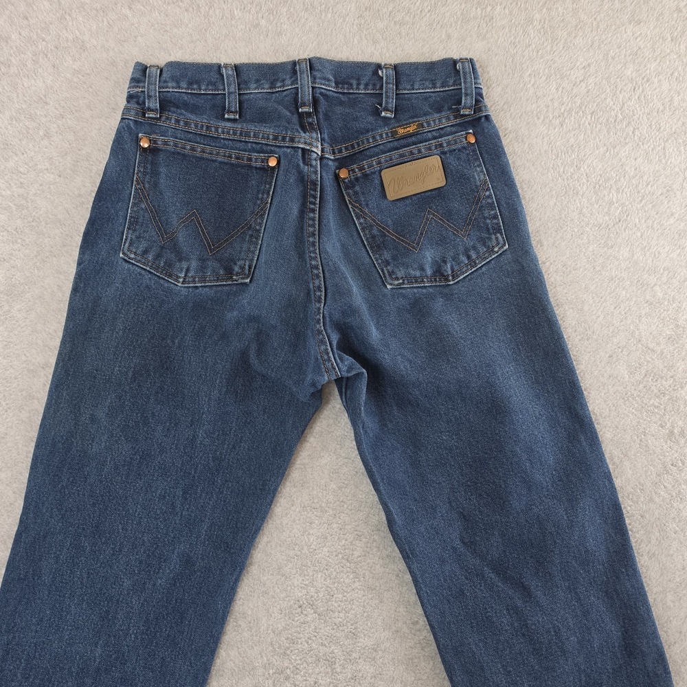 Wrangler 13MWZ Jeans Mens 28x32 Blue Cowboy Cut Straight Leg Denim VTG Western